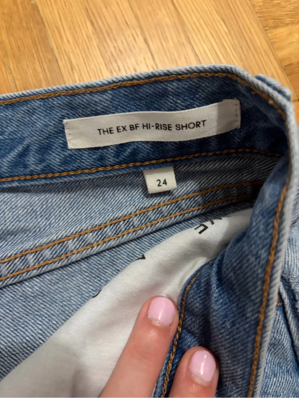 Denim Forum The Ex-Boyfriend Hi-Rise Denim Short Relaxed denim cut-off shorts